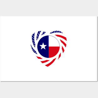 Texan American Murican Patriot Flag Series (Heart) Posters and Art